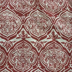 Pottery Barn Rust Red and Cream Decorative Table Runner